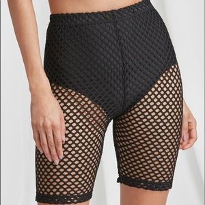 NWOT* Fishnet Biker Shorts
